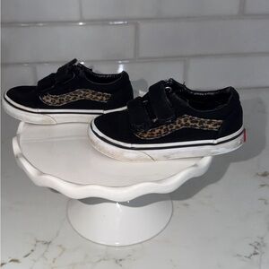 Kids Vans Black and leopard print Shoes
